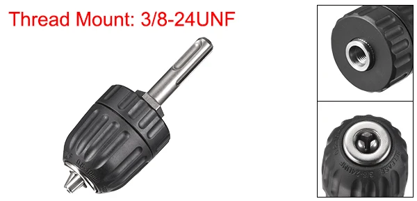 Round 0.8mm-10mm Uxcell 1/2inch-20UNF 3/8inch-24UNF 3-кулачковый ключевой патрон с SDS плюс Круглый/шестигранный хвостовик 1/2inch 3/8 дюймов сверлильный патрон - Цвет: Round 0.8mm-10mm