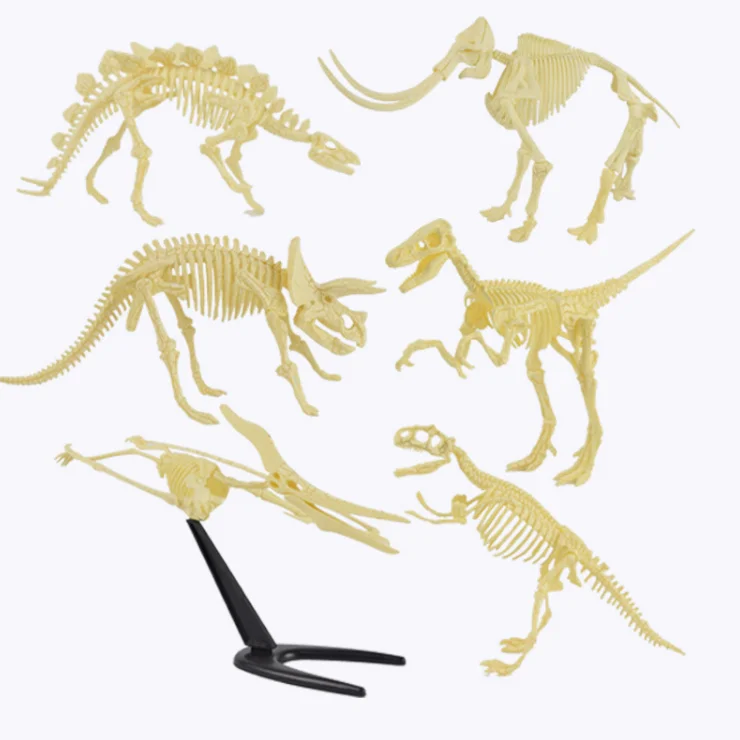 6 шт./компл. 4D собраны моделирования динозавров Модели скелетов образовательных головоломки Игрушечные лошадки для детей любителей