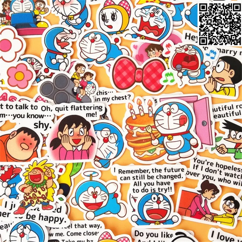 43 шт. бумажные наклейки Doraemon и little boy для багажа скейтборда телефона ноутбука мото велосипеда/наклейки eason/DIY Скрапбукинг