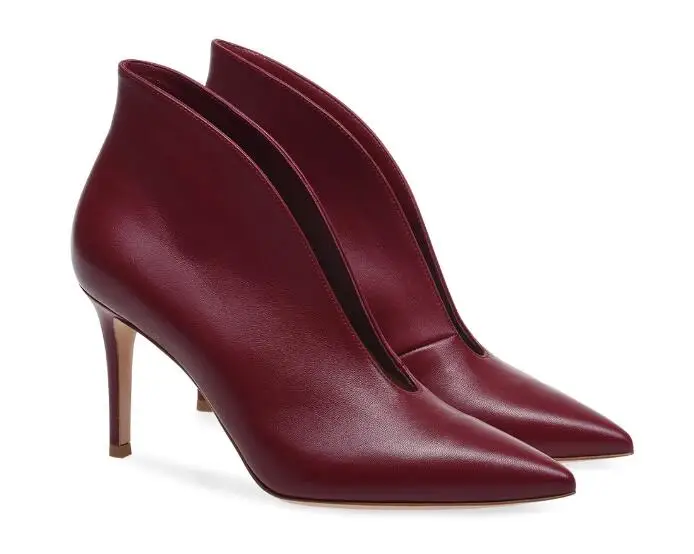 

Special woman pointed toe high heel ankle boots Fashion thin heel short boots Spring and autumn ladies boots Dress shoes