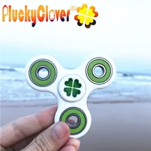 1 шт. зеленый счастливый клевер Спиннеры на удачу подарки презенты Спиннер-антистресс ручной гироскоп взрослые дети пальчиковые игрушки