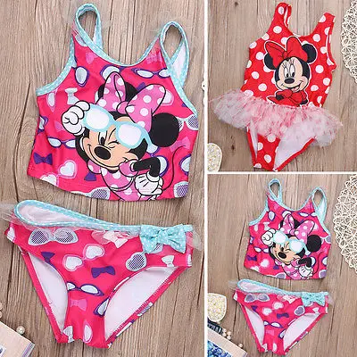 

Baby Kid Girl One-piece Cartoon Swimsuit Toddler Babies Summer Swimwear Swimsuits Tankini Bikini Sets