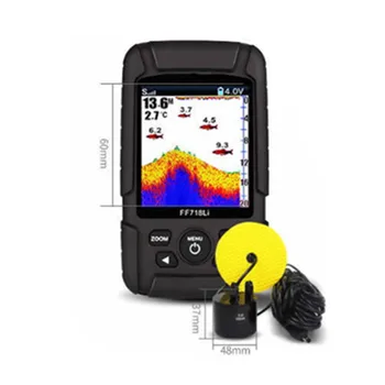 

Colored Depth Fish Finder Monitor Waterproof Sonar Sensor Portable 200KHZ