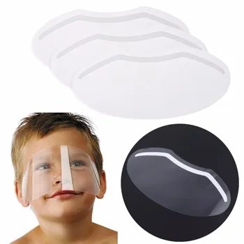 

KEMEY 50Pcs Hair Salon Plastic Hairspray Eyes Face Protector Disposable Mask Shield