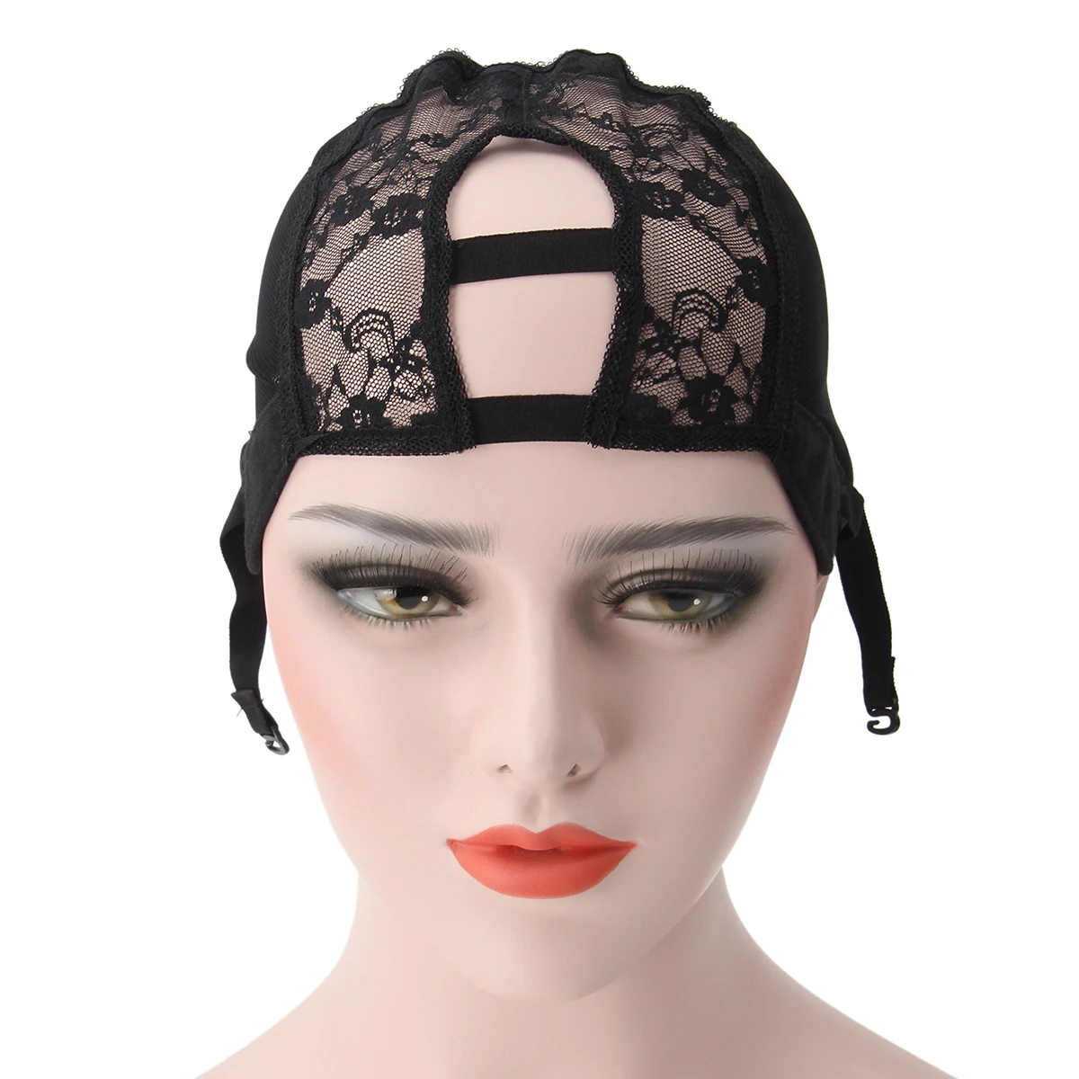 Harga Adjustable U Bagian Wig Topi Tenun Tanpa Glueless Tanpa Topi Hitam Mesh Crochet Tali Elastis Band Renda Cap Membuat Wig Rambut Ekstensi pakan