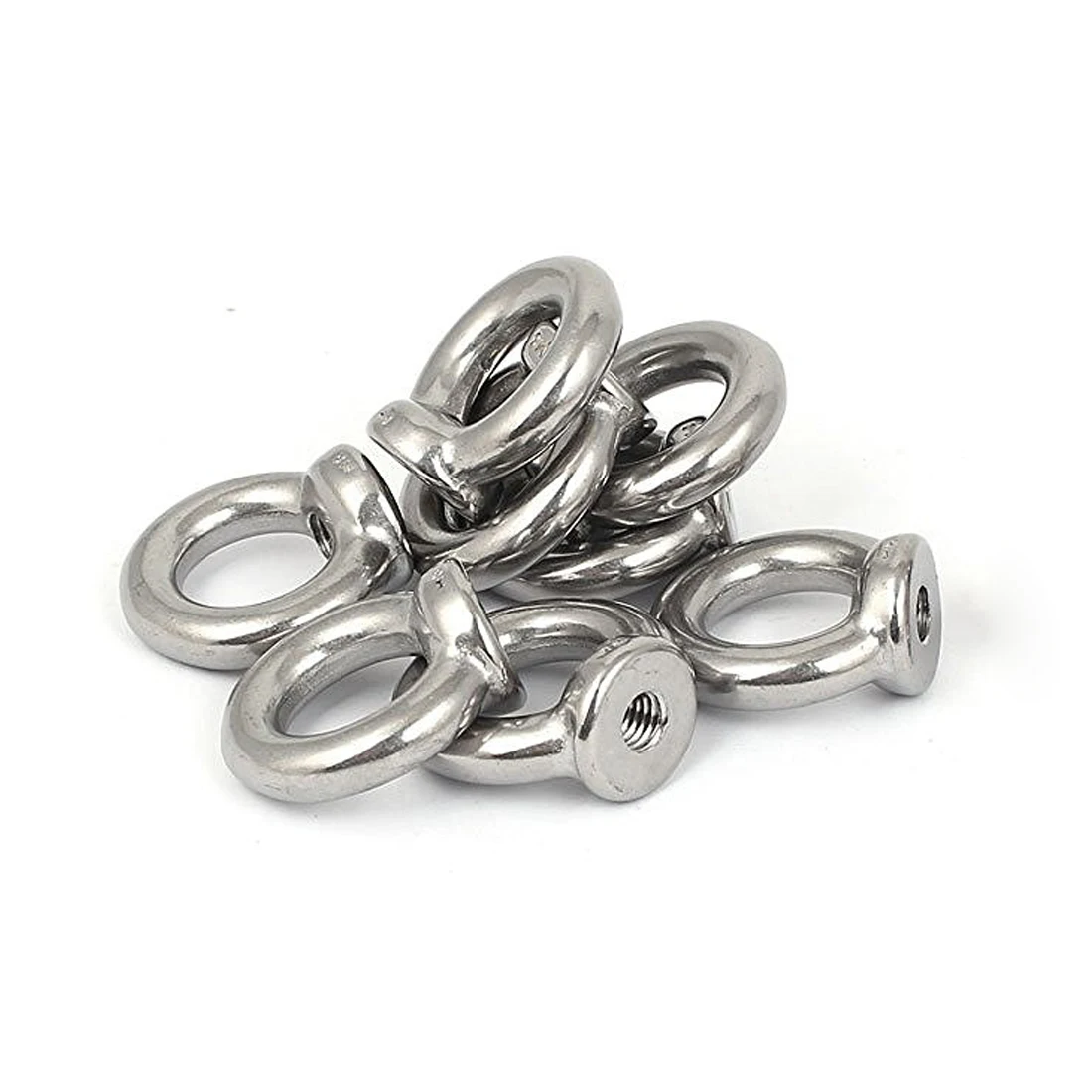 

HHTL-M8 Female Thread Stainless Steel Lifting Eye Nuts Ring 10 Pcs