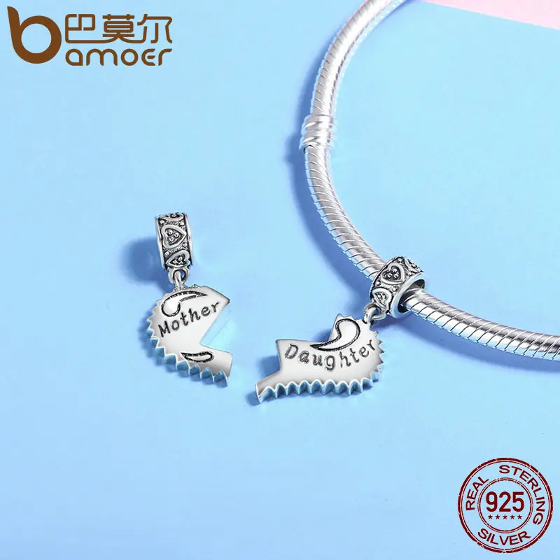 Кулон Мама и дочь из серебра 100% пробы SCC427|pendant charms|charms daughtercharm charm |