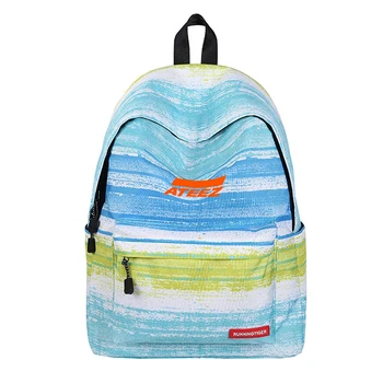 

ATEEZ Backpack Striped Printed Starry sky or gradient series Fashion Small fresh Style school bag Backpack