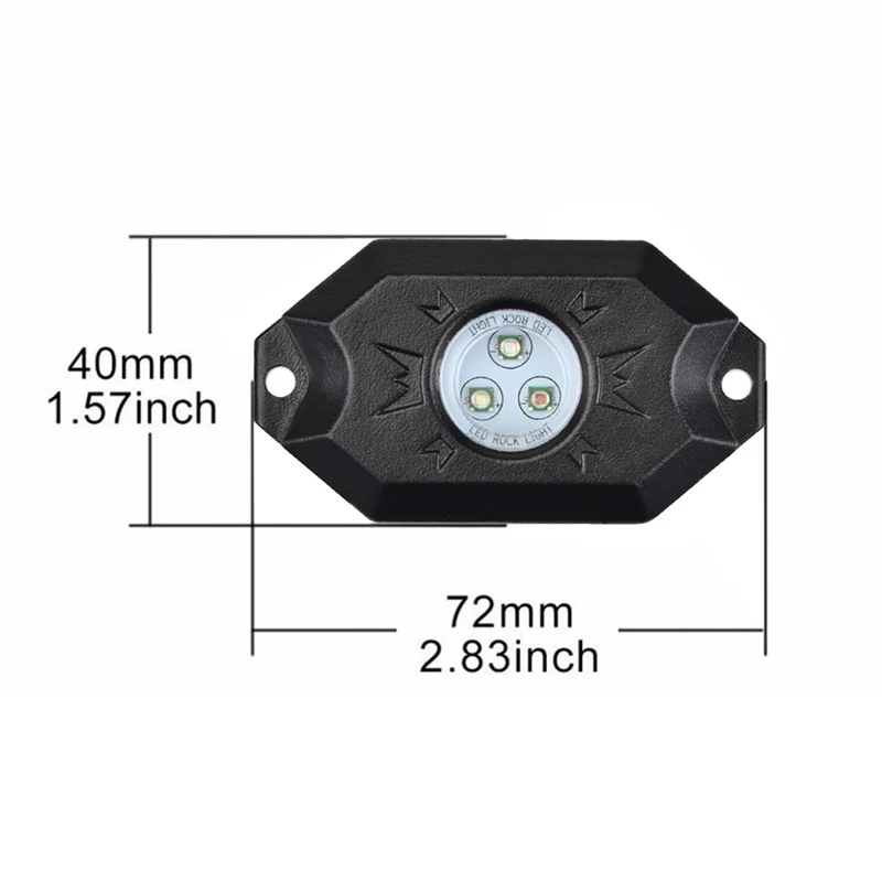  4Pods RGB LED Rock Light Lamp Kit SMART PHONE Bluetooth APP Controll Fit Cruise Motorcycle Snowmobi - 32996844381