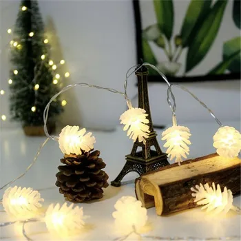 

Lighting Warm White Fairy Tale 10LED Battery Box Pine Cone Holiday Strings Christmas Wedding Party Bedside Desk Decoration Light