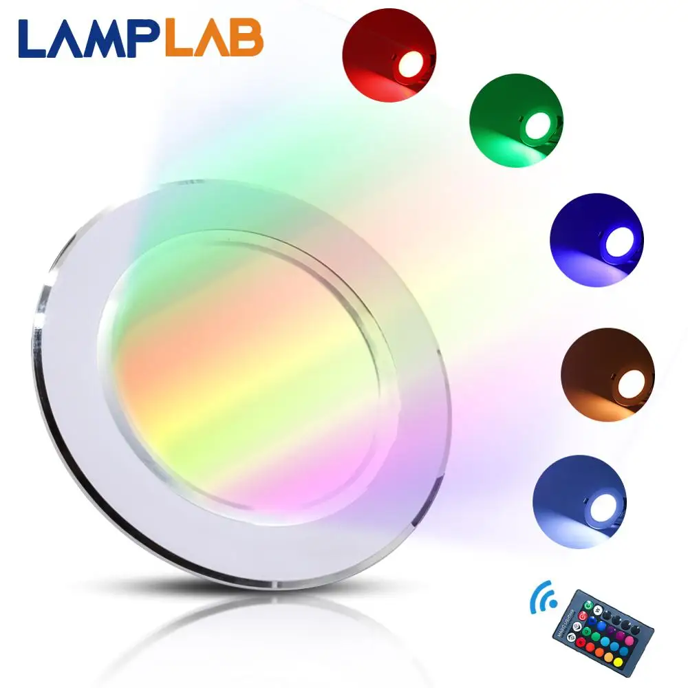 

RGB LED Downlight Round Indoor Decoration Spot Lamp Recessed 5W 10W Remote Controller Party KTV Bar Colorful Lights AC110V 220V
