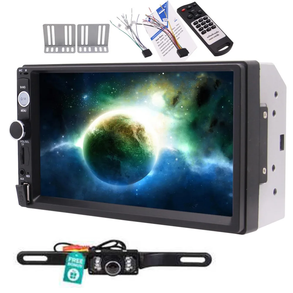 

Car kit Bluetooth FM Radio Video player Support EQ with Remote Control 7 Inch Capacitive Touch Screen Car head unit Stereo MP5