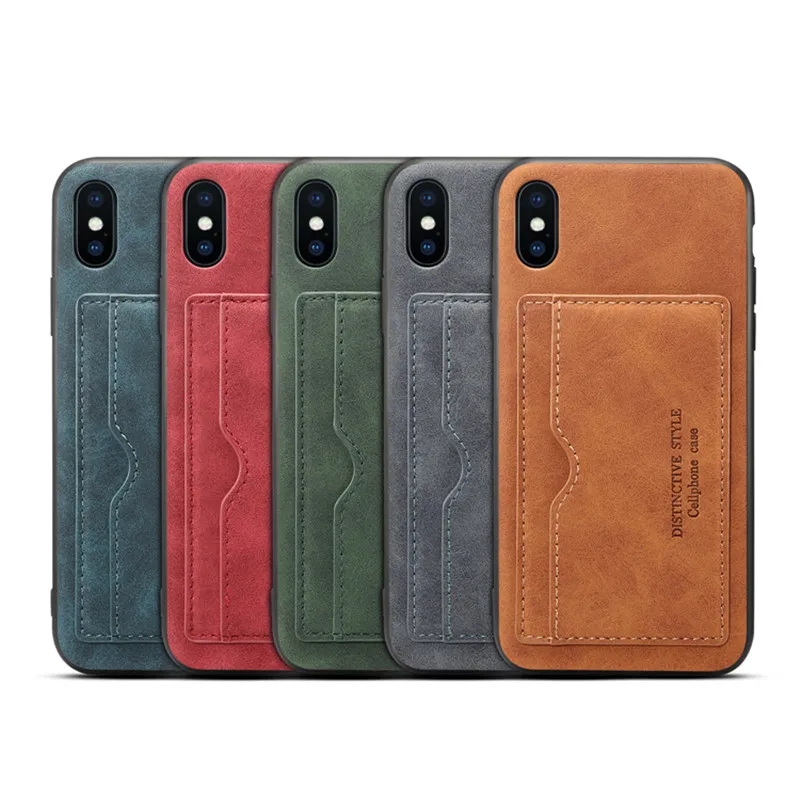 

Newisdom Wallet Cases for iPhone x case Leather Holder iPhone Xs max Leather Card Case 7 stents iPhonex cover8 plus back xr