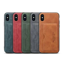 Newisdom Wallet Cases for iPhone x case Leather Holder iPhone Xs max Leather Card Case 7 stents iPhonex cover8 plus back xr