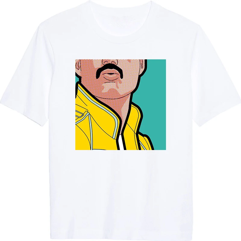 

KOPKTEER 2019 New Summer Mercury Funny Printed Men Harajuku White T-Shirts Short Sleeve Casual Tops Plus Size Male Tee