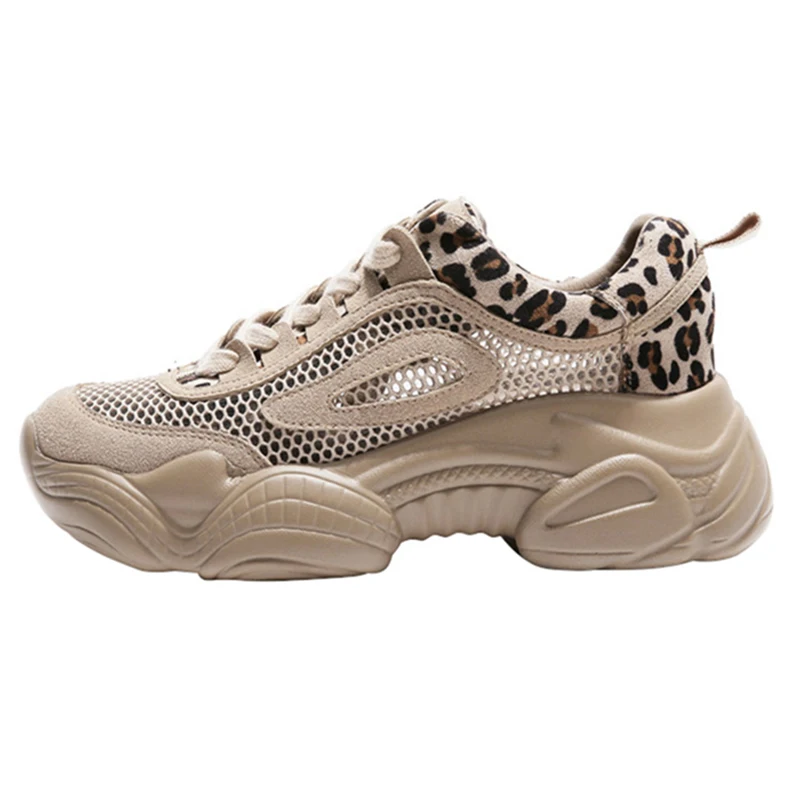 

Leopard Sneakers Platform Mesh Tenis Chunky Sneakers Women Casual Shoes Woman Summer Sneaker dames Dad trainers chaussures femme
