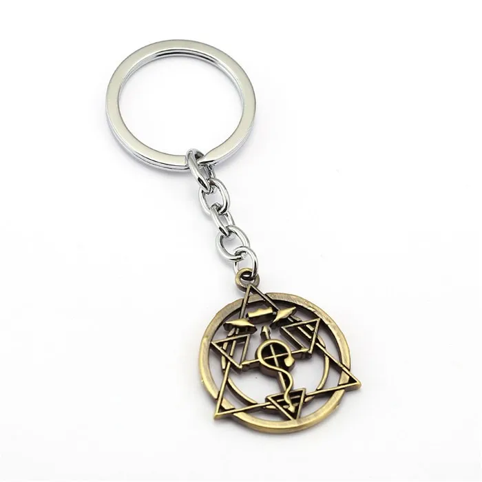 Anime Fullmetal Alchemist Keychain For Men Metal Homunculus Circle Pendant Key Chain Women Car Bag Jewelry Llaveros Hombre New