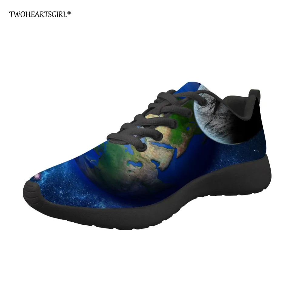 

Twoheartsgirl Casual Galaxy Women Sneakers Comfort Lightweight Ladies Lacing Flat Shoes Female Leisure Footwear Flats Plus Size