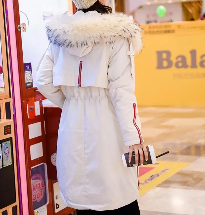 Winter new large size women's down jacket military uniforms to overcome casual cotton jacket hooded parkas outerwear