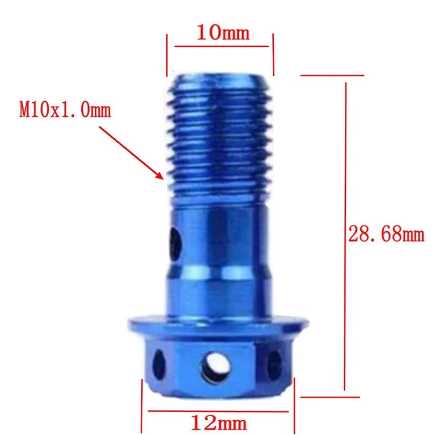 Универсальный мотоциклетный болт банджо из титанового сплава, масляный сливной винт/полый винт m10x1.0 мм для тормозного шланга, суппорта, главного цилиндра