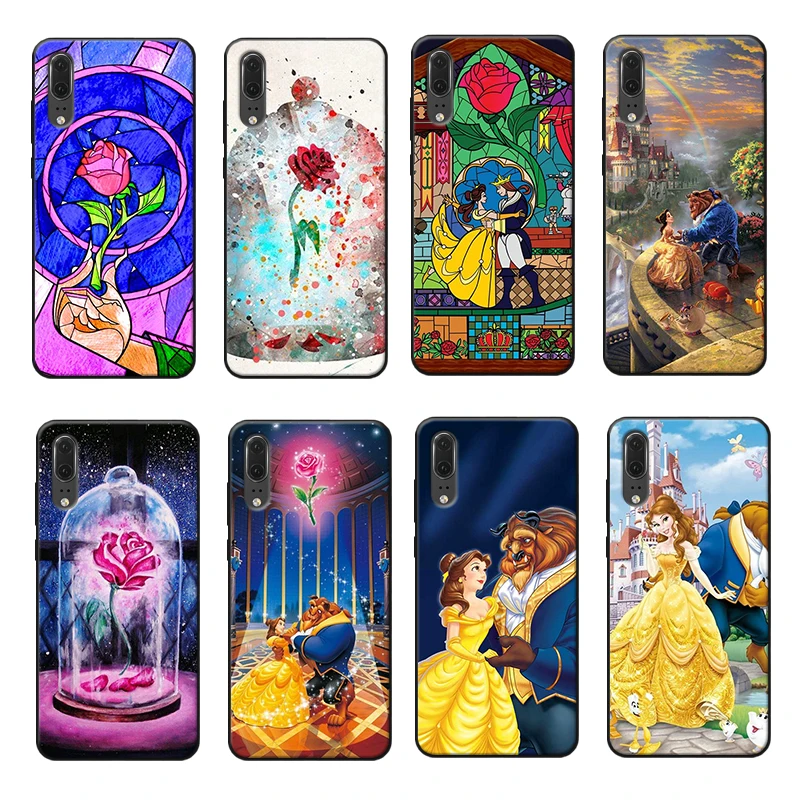 Мягкий чехол для телефона Beauty Beast Rose Huawei P10 plus 20 pro P20 mate Lite экологически чистый