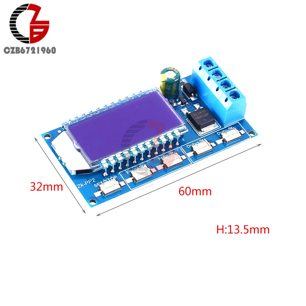 Adjustable PWM Pulse Signal Generator 1CH 1-150KHz 8A Driver Module LCD Frequency Duty Cycle for LED Light Motor Solenoid Valve 4