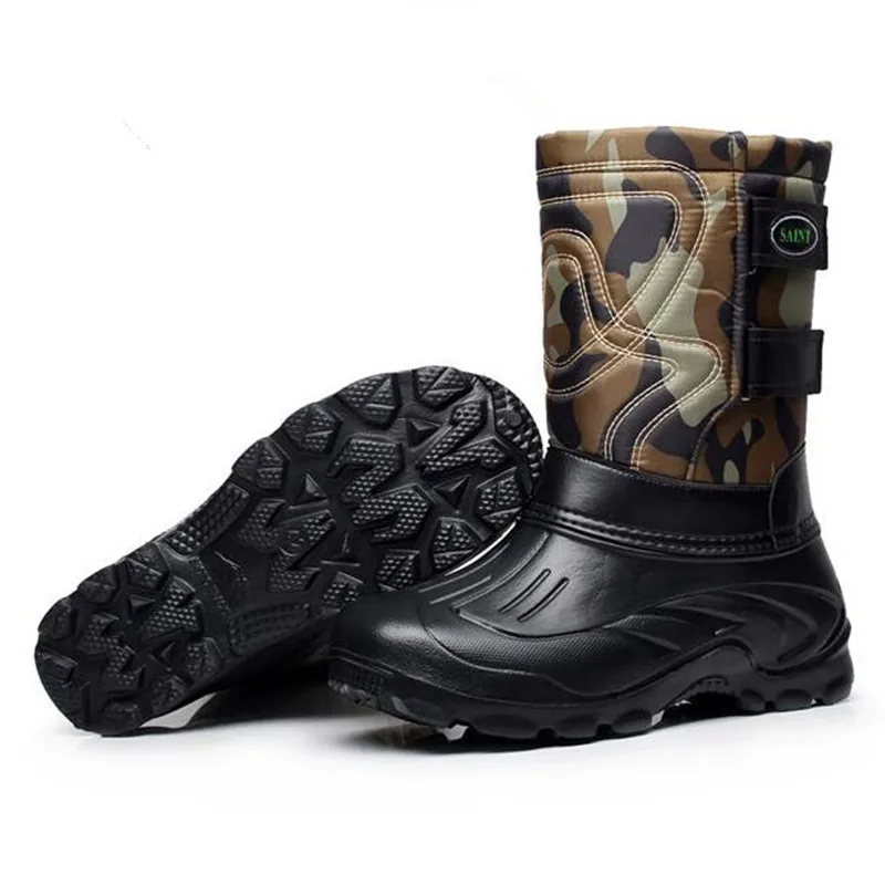 Hot Winter Men High Tube Snow Boots Outdoor Windproof Waterproof Cold Proof Ultralight Male Fishing Hunting Ski Non-slip Shoes Hot Winter Men High Tube Snow Boots Outdoor Windproof Waterproof Cold Proof Ultralight Male Fishing Hunting Ski Non-slip Shoes
