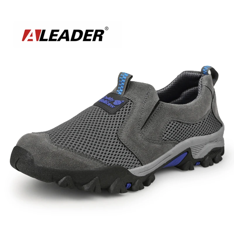 

ALEADER Mens Breathable Outdoor Shoes 2019 Spring/Summer Cool Slip On Shoes Men Fashion Walking Shoes masculino zapatillas
