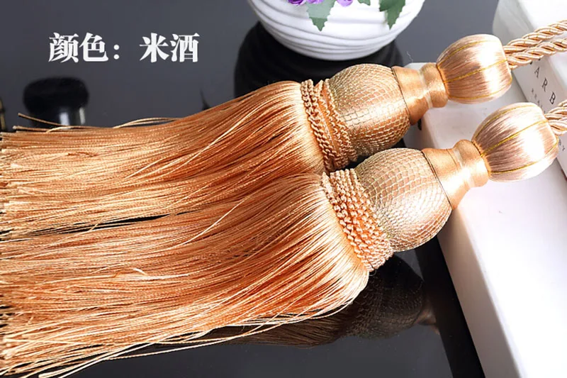 Rice Wine Занавески s подхваты для штор с кисточками крючки для занавесок s теннисный мяч для занавеса держатель украшения для салона подвесные аксессуары CP063-30 - Цвет: Rice Wine