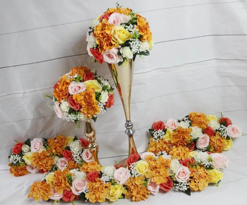 

SPR !Free shipping!10pcs/lot wedding arch floral artificial flower ball wedding table runner centerpiece flower balls decoration