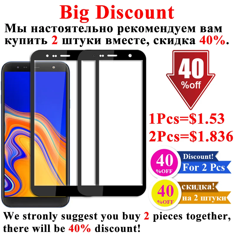 Защитное стекло для samsung J6 J4, защита экрана Plus, закаленное для Galaxy J62018, Samsun 4j 6j, Samsyng Galax Armor