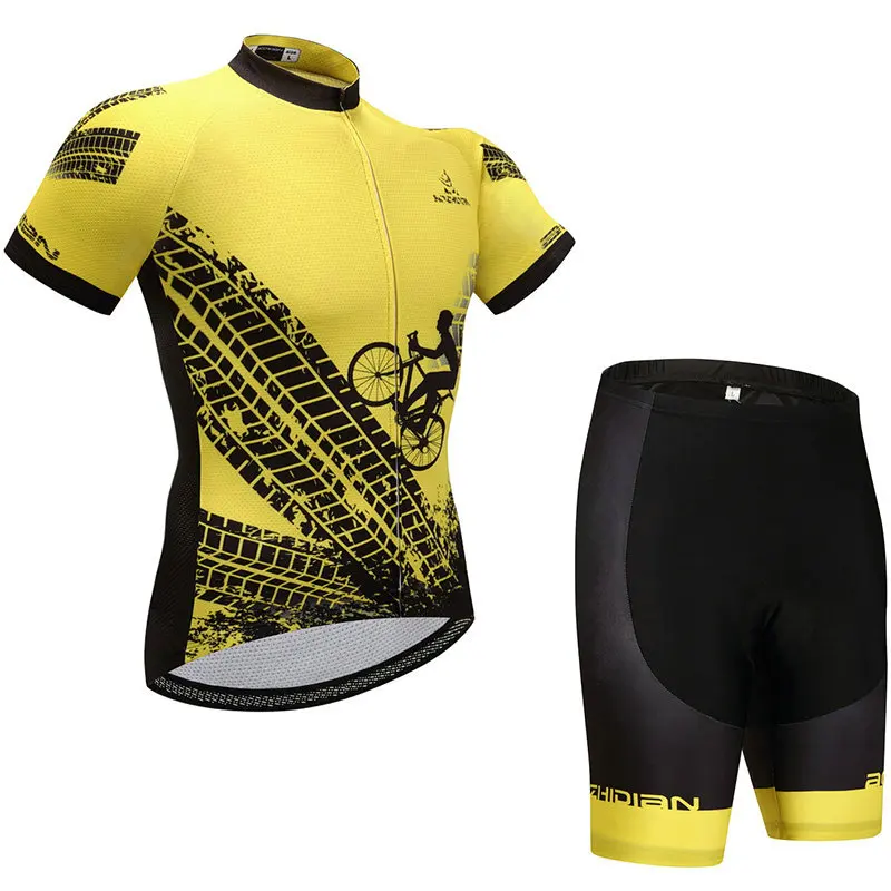 yellow cycling jersey set-3