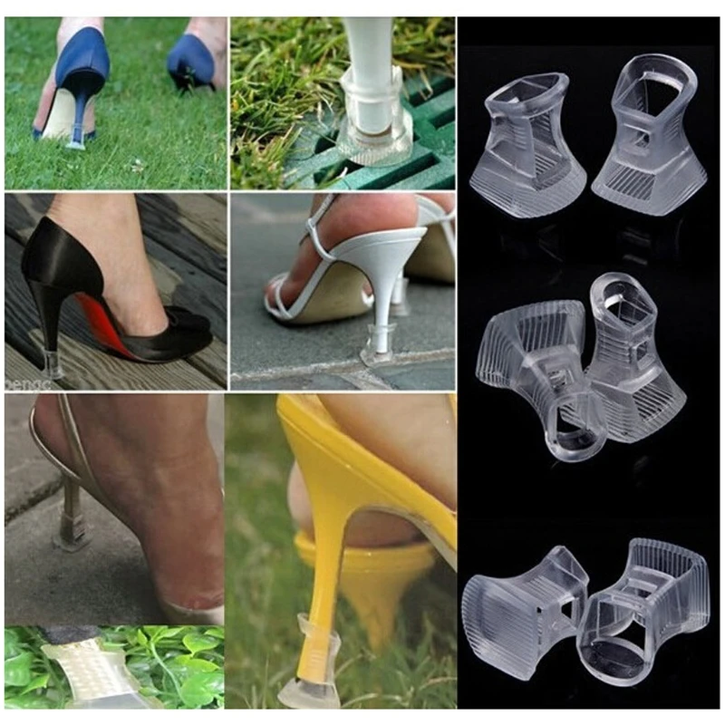 

1 Pair PVC Transparent High Heel Stopper Protector Stiletto Shoes Anti-Slip