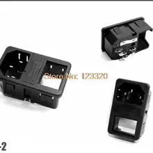 10 шт./лот AC Розетка с 5x20 держатель предохранителя и кулисный переключатель