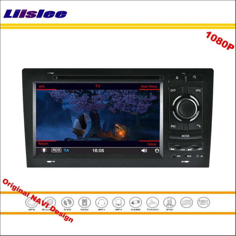 Perfect Liislee For Audi A8 / S8 1994~2003 Car Stereo Radio CD DVD Player GPS Nav Navigation 1080P HD Screen System Original NAVI Design 3