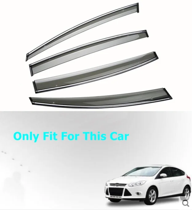 Car Window Cover Visor Sun Rain Wind Deflector Awning Shield ABS For Ford Focus Hatchback 2012-2018 | Автомобили и мотоциклы