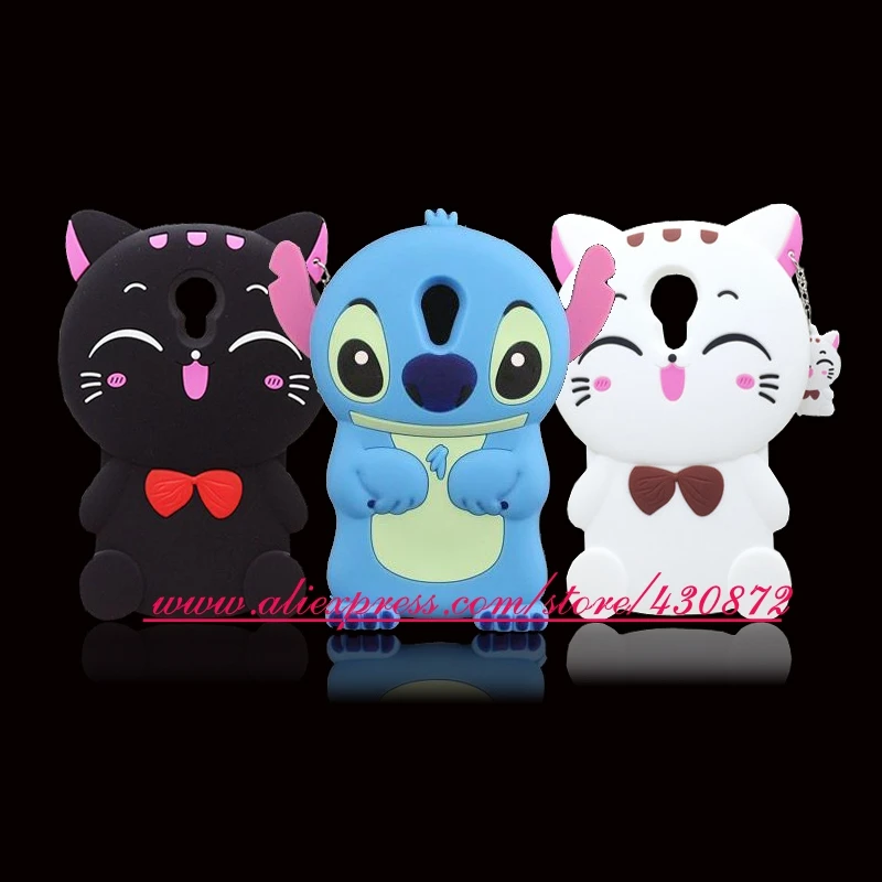 

Cute 3D Silicon Stitch Cat Cartoon Soft Phone Back Skin Cover Case for Meizu MX6 Meilan M3 NOTE 3 M5 Note 5 Metal M3E E