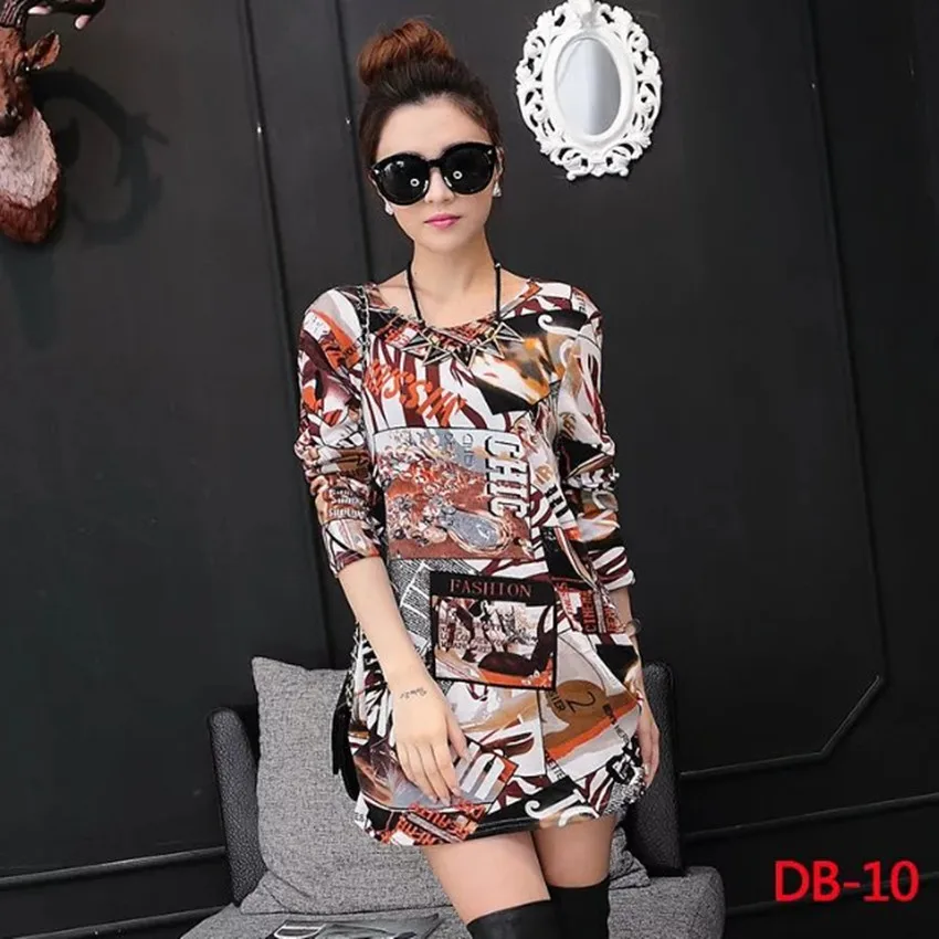 

new 2018 women autumn winter long-sleeve casual t shirt tops & tees pullover casual t-shirts o-neck tunic wool Minnie mouse