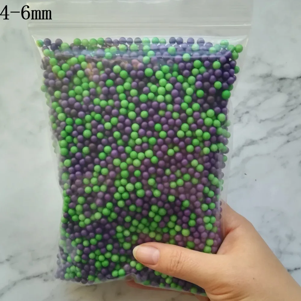 15000pcs 15g Bright Colours Foam Beads Colorful Polystyrene Foam Balls Styrofoam Filler Foam Mini Beads Balls Crafts DIY Decor - Color: Mix 7