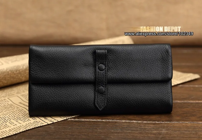 Women's genuine leather black color with clasp (8)