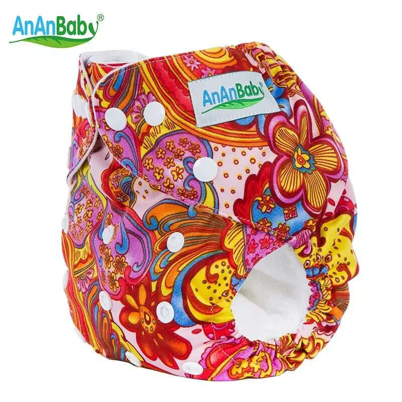 Ananbaby Washable Cloth Diapers Couche Lavable Baby Nappies Animal