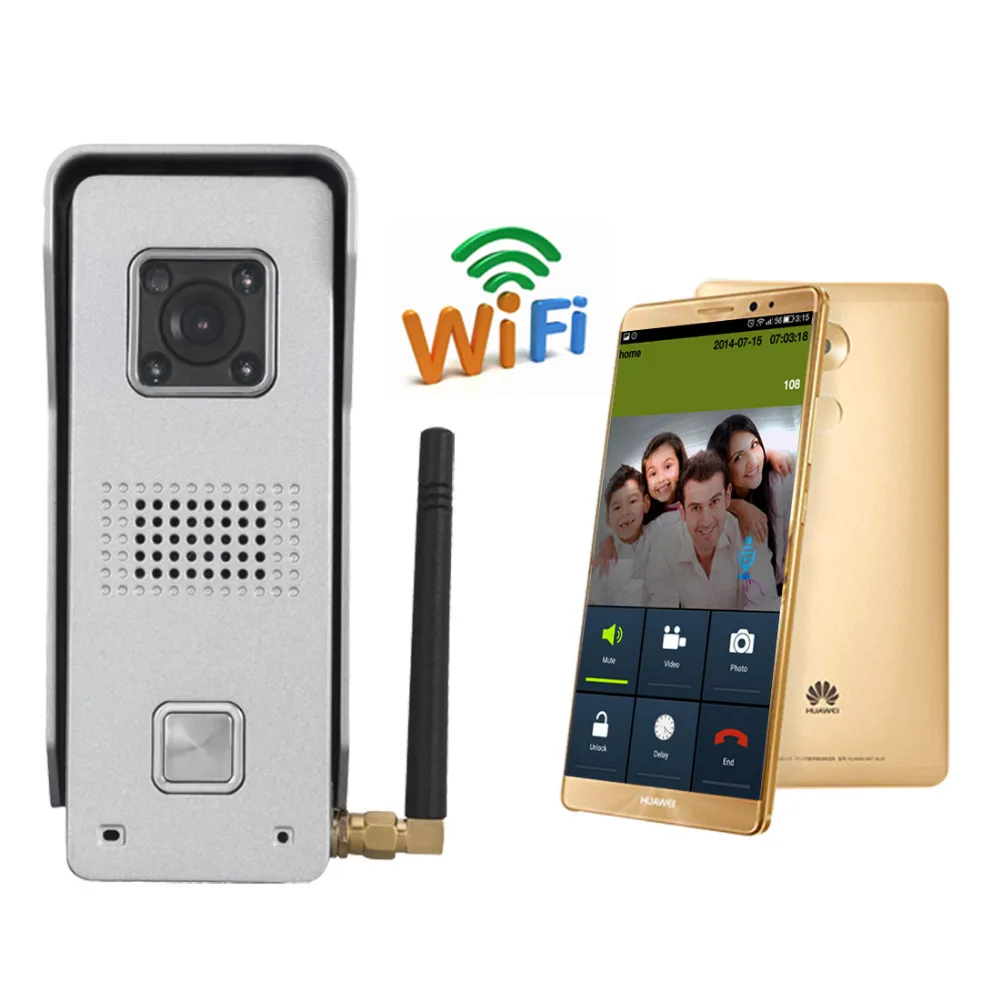 

Metal Case Wireless Wifi IP Video Door Phone Doorbell Intercom Entry System 720P Camera Night Vision,Remote unlocking,Recording