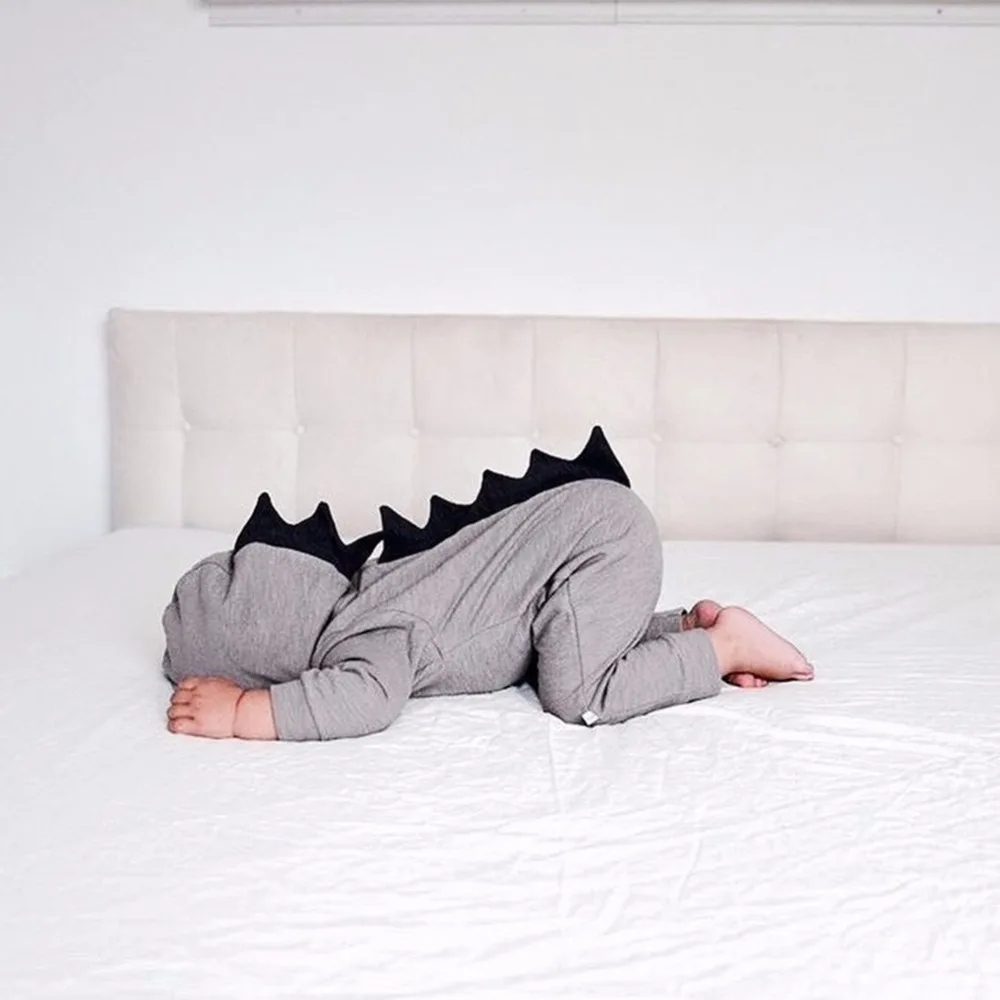 Kopen Baby Jongen Meisje Halloween Dinosaurus Kostuum Pasgeboren Baby Peuter Jumpsuit Rompe Lange Mouwen Pure Kleur Kleding Kleding