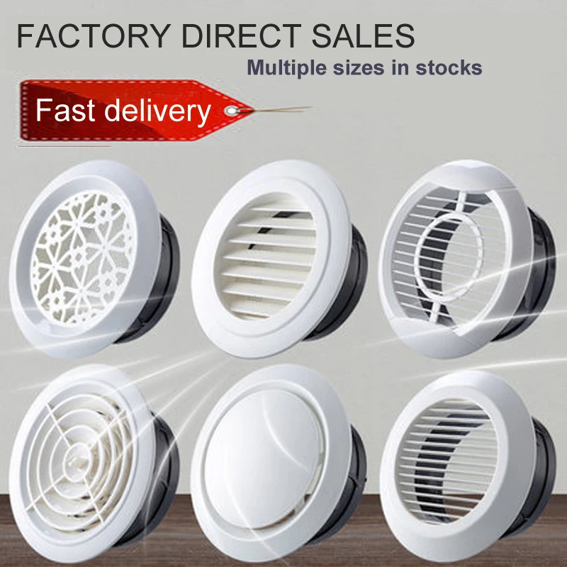 

200MM Air diffuser with ABS material, Air olet for ventilation pipe, air conditioning pipe, exhuast pipe, air exchange pipe end