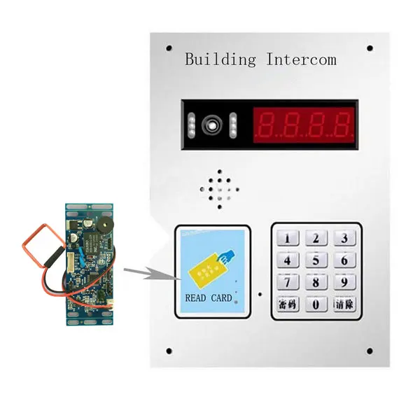  RFID EM/ID Embedded Door Access Control intercom access control lift control with 2pcs mother card 