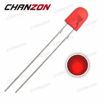 

100pcs 5mm DIP Red 546 Diffused Oval LED 20mA DC 2V 620-625nm Light Emitting Diode Lamp Through Hole Bulb Electronics Components