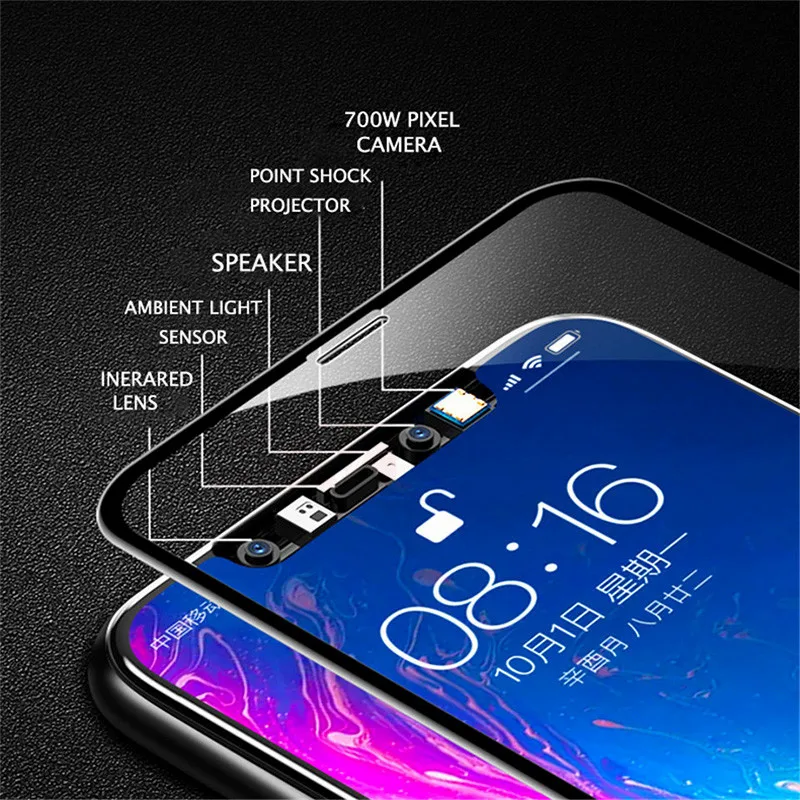 Schutz Gehärtetem Glas Für iphone x 6s 7 8 plus XR Schutz Glas Film auf iphone x screen protector f