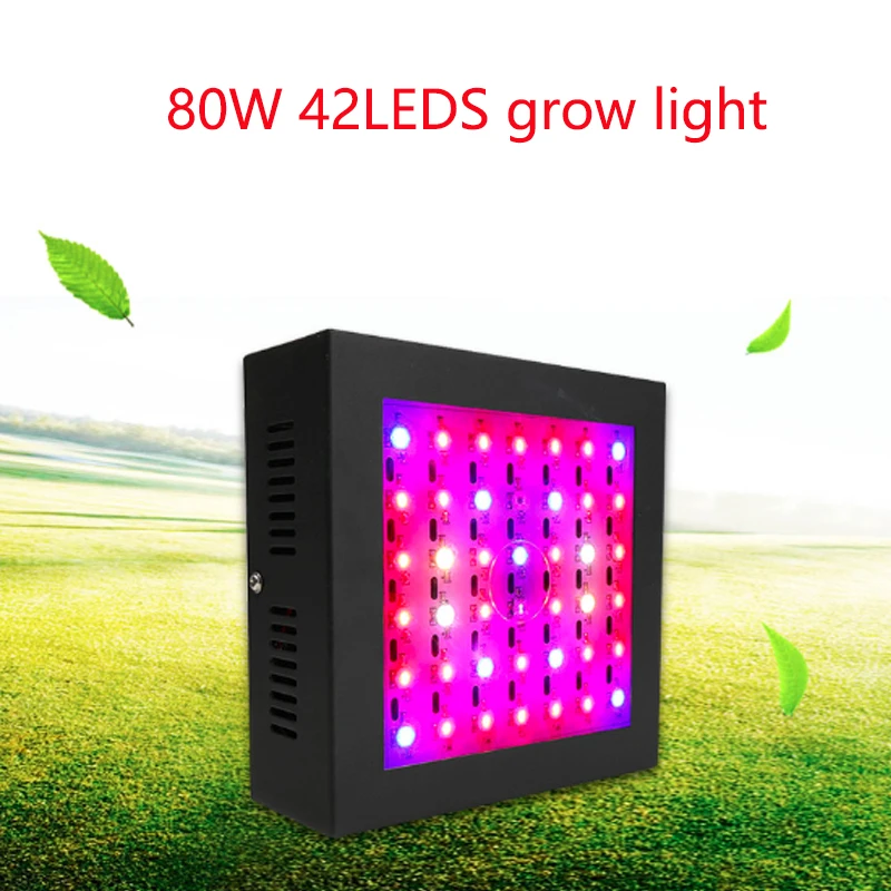 Мини Черный 80 Вт светодиодный лампы для выращивания AC85-265V полный спектр растительного освещения для парниковый эффект; Выращивание