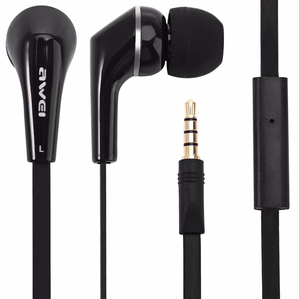 Original Awei Q7i Stereo Super Bass Earphone Metal handsfree music earphone Headset 3.5mm