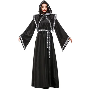 

Umorden Adult Unisex Scary Death Grim Reaper Costume Wizard Sorceress Costumes for Women Crypt Keeper Men